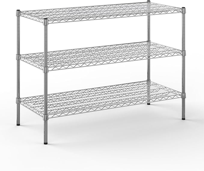 21" Deep x 48" Wide x 34" Height Wire Shelving Kit | 3-Tier | NSF Commercial by Regal+Altair