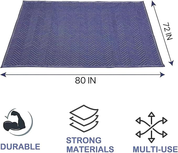 2 Pack Moving Blankets Heavy Duty 80"x72" Quilted Packing Blankets - Image 2