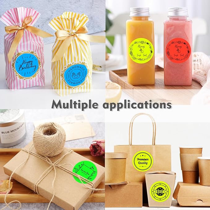 3 x 3 Inch Round Thermal Labels Fluorescent Circle Colored Sticker Label - Image 5