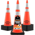 Xpose Safety 36 Inch Orange Traffic Cones Heavy Duty 12lb by XposeSafety