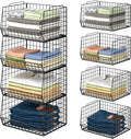 4-Tier Stackable Closet Organizers and Storage Shelves, Foldable Closet Shelf by Unknown