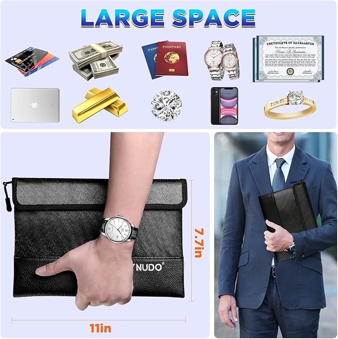 5200℉ Fireproof Document Bag, Fireproof Money Bag - Image 2