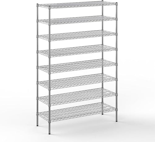 18" Deep x 48" Wide x 74" Height Wire Shelving Kit | 8-Tier | NSF Commercial by Regal+Altair