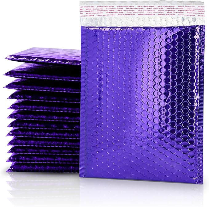 GGR Supplies Metallic Bubble Padded Envelope Mailers, 7.5 X 11 Inches, by GGRSupplies
