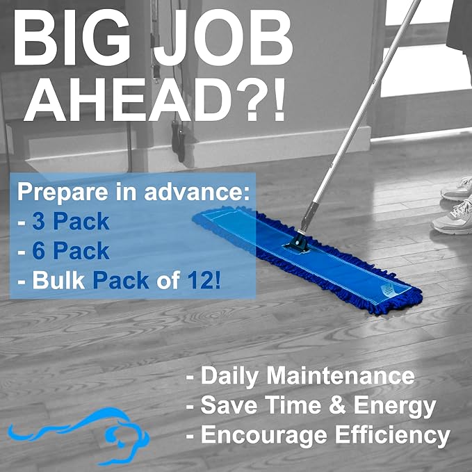 KLEEN HANDLER 18 Inch Microfiber Dust Mop Bulk Pack of 12, Large Washable - Image 3