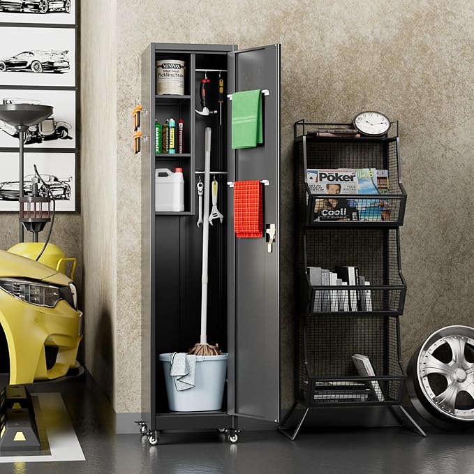 15.75 in Wide Garage Storage Cabinet, Metal Storage Cabinet - Image 2