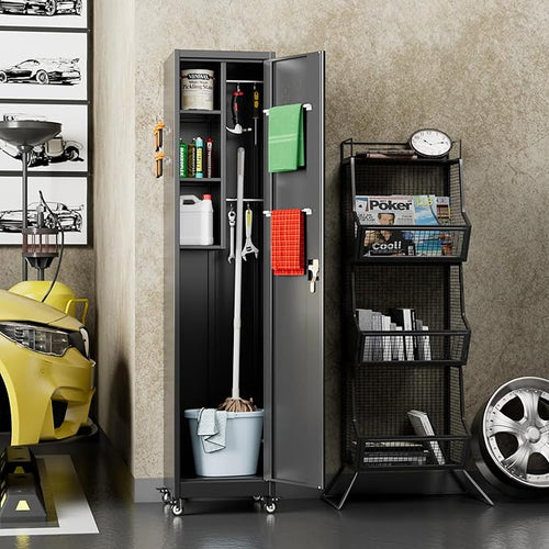 15.75 in Wide Garage Storage Cabinet, Metal Storage Cabinet - Image 2