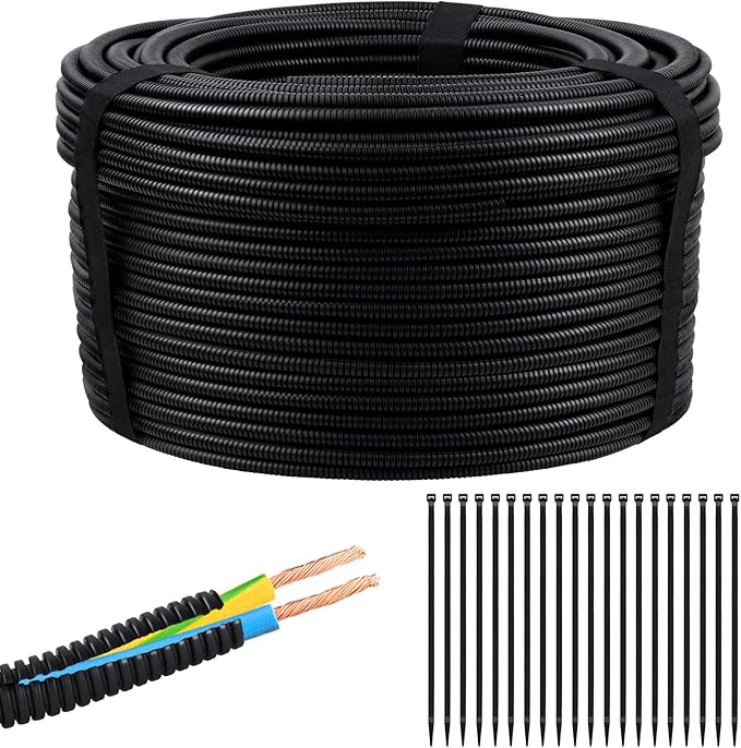 250FT Split Wire Loom Tubing, 3/8 Inch Wire Protector Tubing, Automotive Wire - Image 8