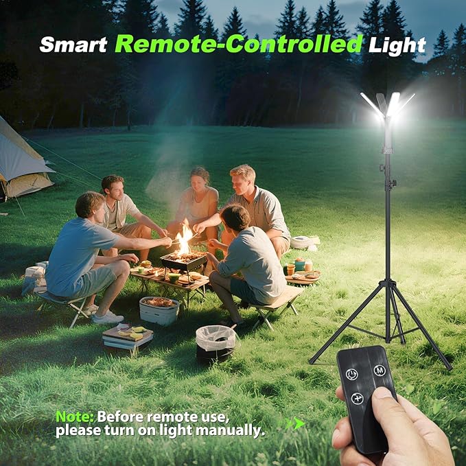 Camping Lights with Remote & Stand 8.2 Ft, 14000 mAh Rechargeable Camping - Image 4