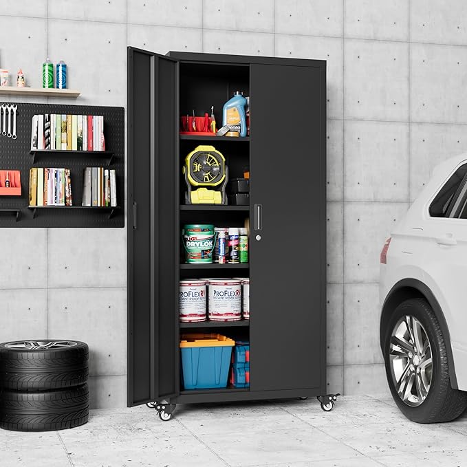 73" H×31.57" W×15.71" D Garage Storage Cabinet - Image 4
