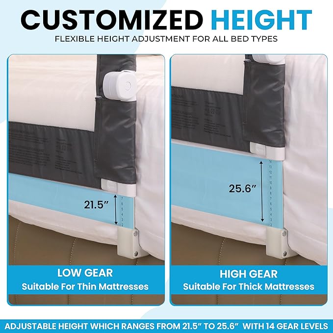 TotCraft Flexguard Height & Length Adjustable Bed Rail - Image 6