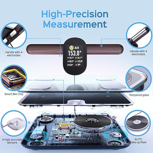 CLORIS Digital Smart Scale for Body Weight Fat BMI Muscle Mass 28 Body - Image 2