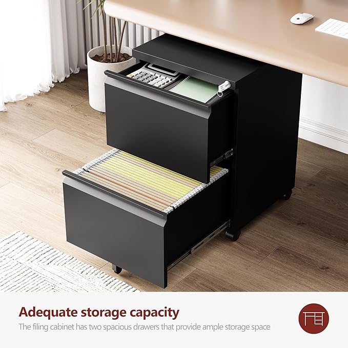 2 Drawer File Cabinet，Mobile Filing Cabinet - Image 5