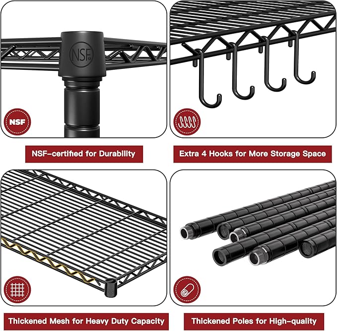 PrimeZone 6 Tier Wire Shelving - Image 8