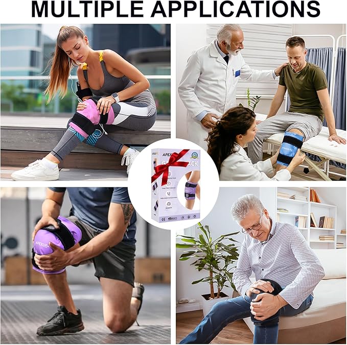 APEXUP Ice Pack for Knee Pain Relief, Large Reusable Wrap After Surgery - Image 8