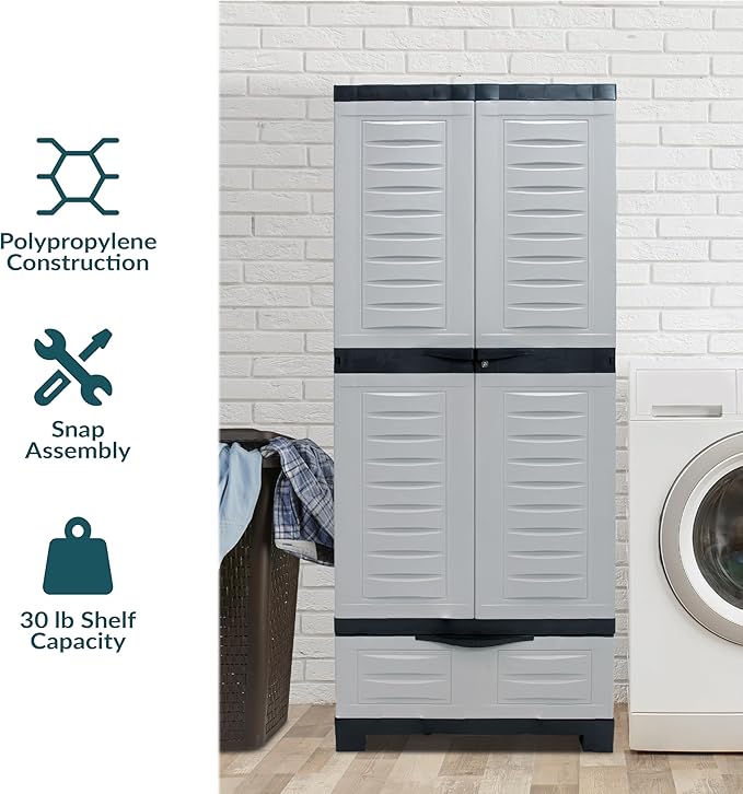 Sunnydaze Lockable Storage Cabinet - Image 4