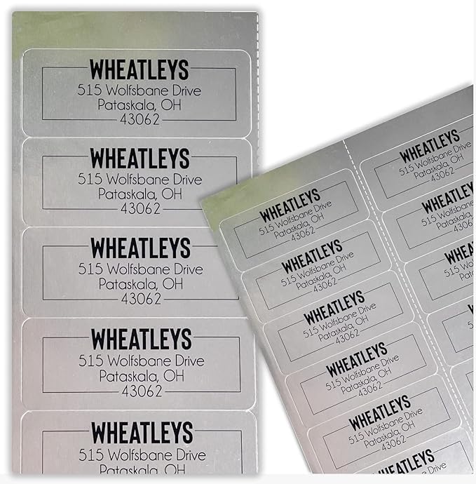 Return Address Labels Personalized, 1 Sheet = 30 Labels, 2.6"L x 1"H - Image 4