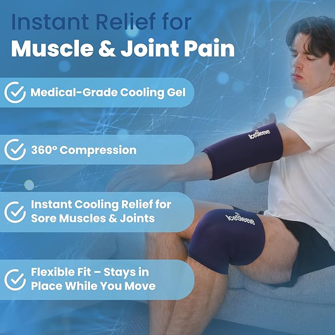 IceSleeve Elbow & Knee Ice Pack Wrap, Reusable Ice Sleeve - Image 7