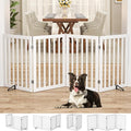 Homykic Bamboo Freestanding Dog Gate, No Assembly Pet Gate Indoor, 24”H x 75”W by Homykic