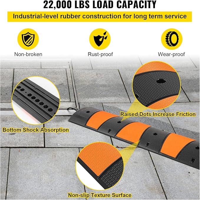 VEVOR Rubber Speed Bump - 6 FT Heavy Duty 22 - Image 4