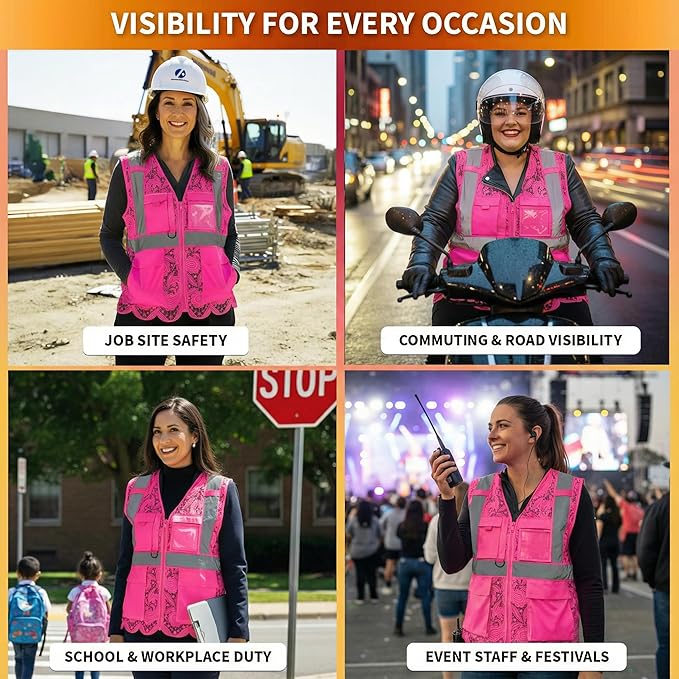 Lace-Mesh Safety Vest for Women & Men - Image 6