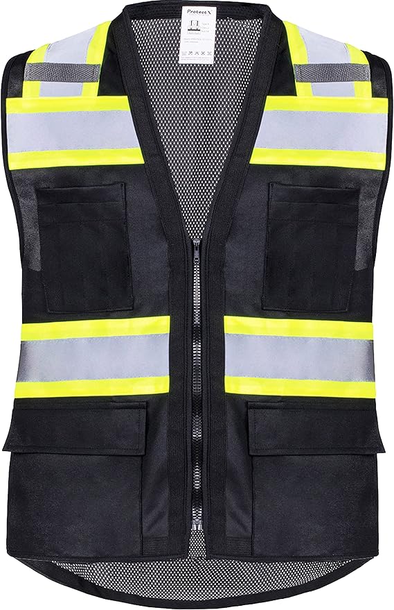 ProtectX 6 Pockets High Visibility Safety Vest by ProtectX