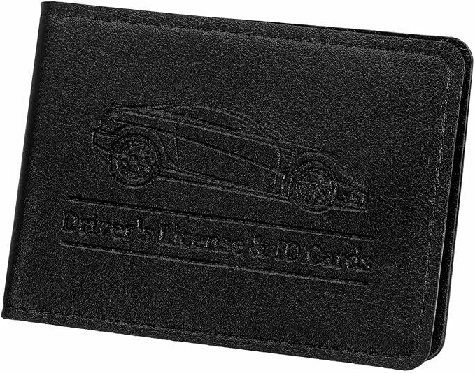 HARFINGTON Car Registration and Insurance Holder PU Leather Vehicle Glove Box by HARFINGTON