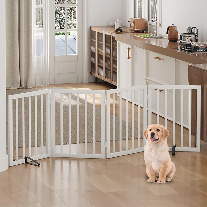 Freestanding Foldable Dog Gate by Algherohein