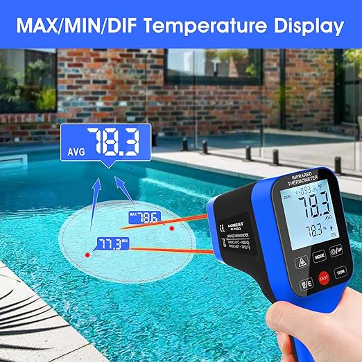 AIOMEST High Temp Thermometer Gun -58℉~2912℉, Pyrometer D:S=30:1 Dual Laser - Image 4
