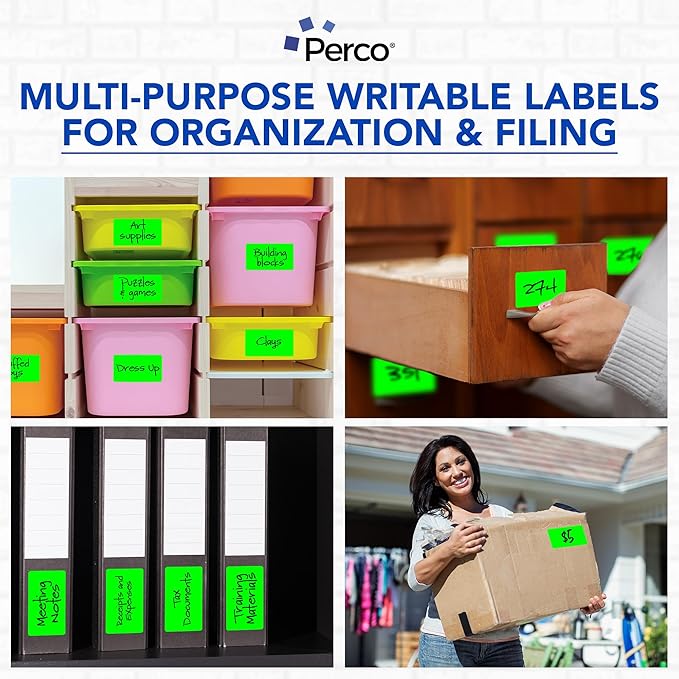 Perco Fluorescent Green Labels 3x5 Inch 500 Stickers/Roll - Image 4