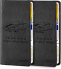 2Pack Leather Car Registration and Insurance Card Holder, Car Document Holder by TILDOSAC