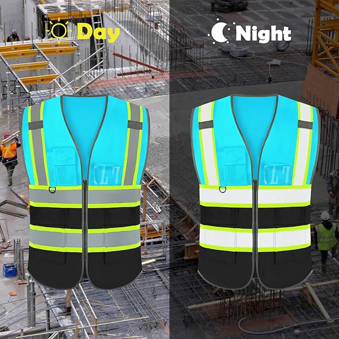 BeautyWill Custom Logo Safety Vest Class2 High Visibility Reflective Vest - Image 5