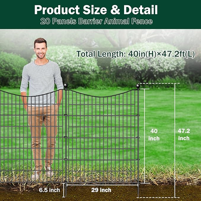 20 Panels Decorative Garden Fence - Image 2