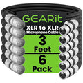 GEARit XLR Male to Female Microphone Cable 3-Pin Balanced Shielded Mixer by GEARit