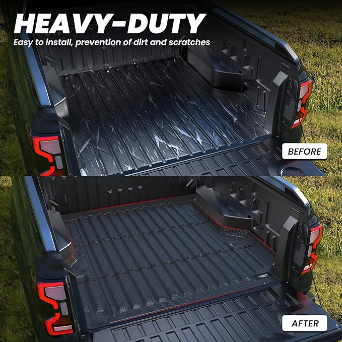 LASFIT Bed Mat for Ford Ranger 2025 2024 5.0ft Truck Bed All Weather Protector - Image 3