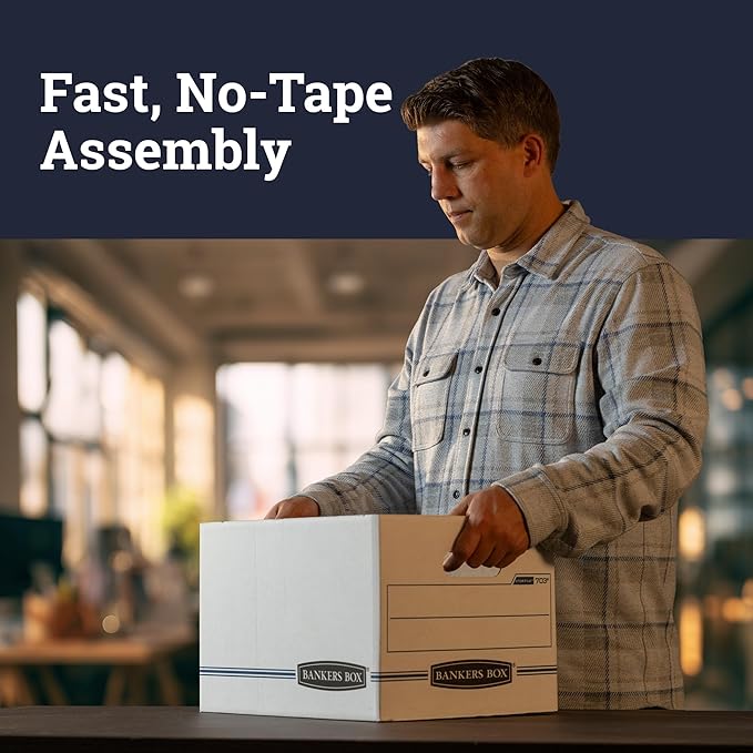 Bankers Box 12-Pack Basic Duty File Storage Boxes - Image 4