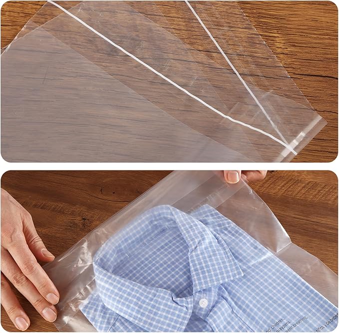 iMailer - 1000 Count - 8" x 10" Clear Plastic Poly Bags - Image 4