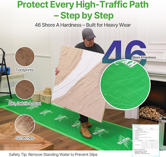 39"x200' Heavy-Duty Floor Protection | Construction Grade Carpet Protector | - Image 4