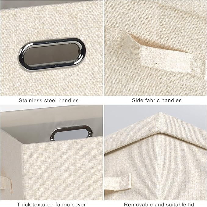 Large 17" 36 Quart Collapsible Stackable Storage Bins - Image 7