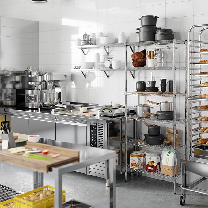 14" Deep x 30" Wide x 74" Height Wire Shelving Kit | 6-Tier | NSF Commercial - Image 5