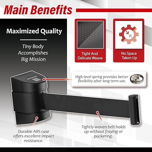 DuraSteel Wall Mount Retractable Belt Barrier - Image 3