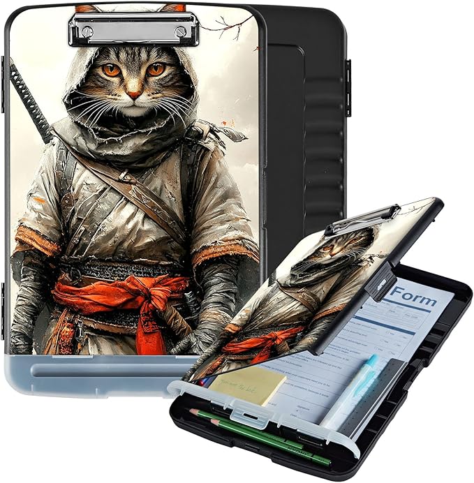 Clipboard with Storage Box & Pen Holder, Heavy Duty Clip Boards 8.5x11 by Unknown