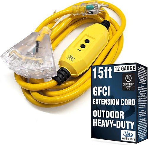 15 ft GFCI Extension Cord by WattsWire