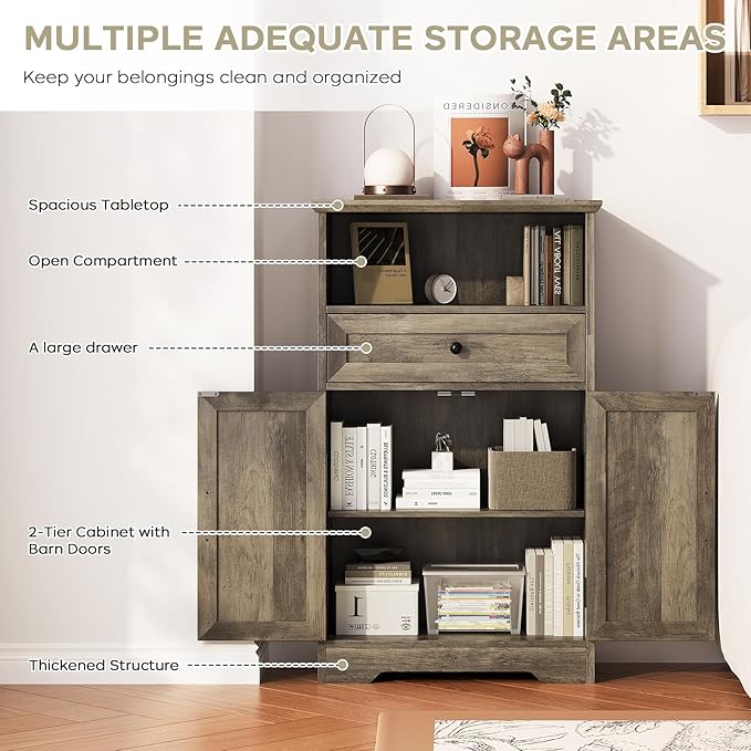 Floor Cabinet, Farmhouse Storage Cabinet - Image 3