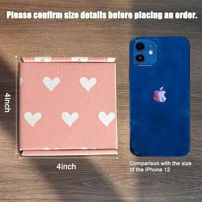 25 Pack Baby Pink Hearts Shipping Boxes - Image 4