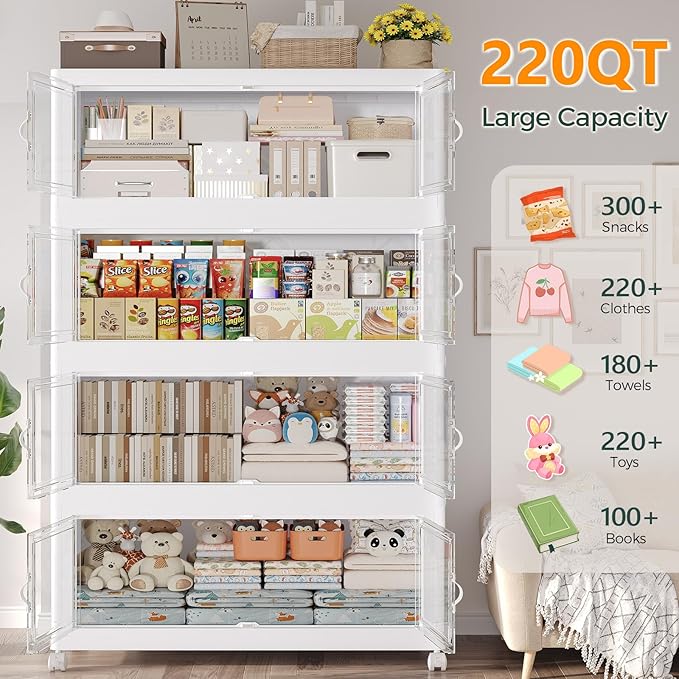 880QT Extra Large Stackable Storage Bins - Image 5