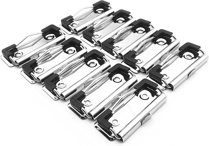 10 Pack Clipboard Clips 2.76" Mountable Metal Clipboards Hardware by shuokecrafts