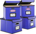 Huolewa Decorative Leather File Organizer Storage Boxes by Huolewa