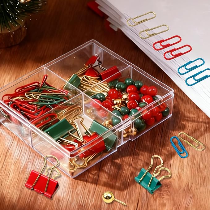 Cute Paper Clips Binder Clips Combo Set, 165 Psc, Cute Office Supplies Set - Image 4