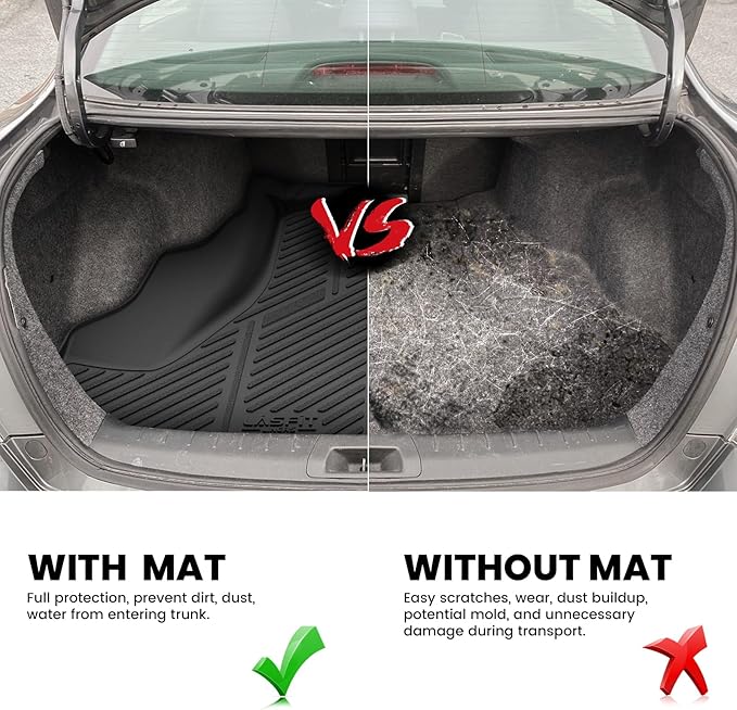 LASFIT Cargo Mat for Honda Accord 2008 2009 2010 2011 2012, All Weather TPE - Image 4